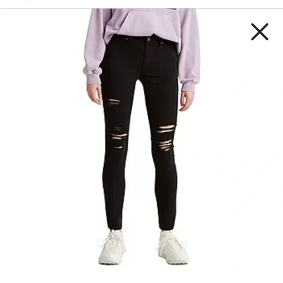 Levi's Black Skinny Jeans for Women - Picture 1 of 12